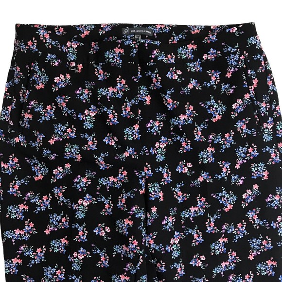 Adrianna Papell Women Printed Kate Fit Pants Floral Print Sz 14 Capri Short NWOT - Picture 4 of 11